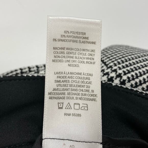 Express Columnist Ankle Pants Women size 4 Black Plaid Mid Rise Stretch - Picture 10 of 11